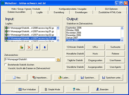 Webalizer-GUI Snapshot