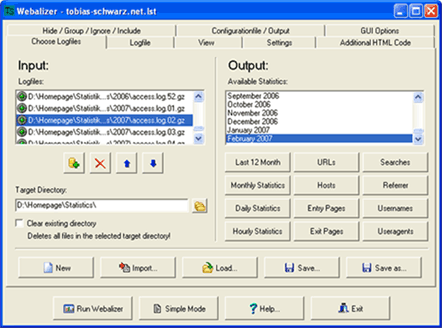 Webalizer-GUI Snapshot
